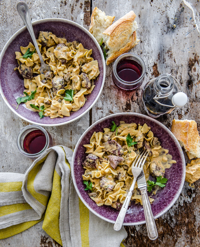 Smoked Venison Stroganoff