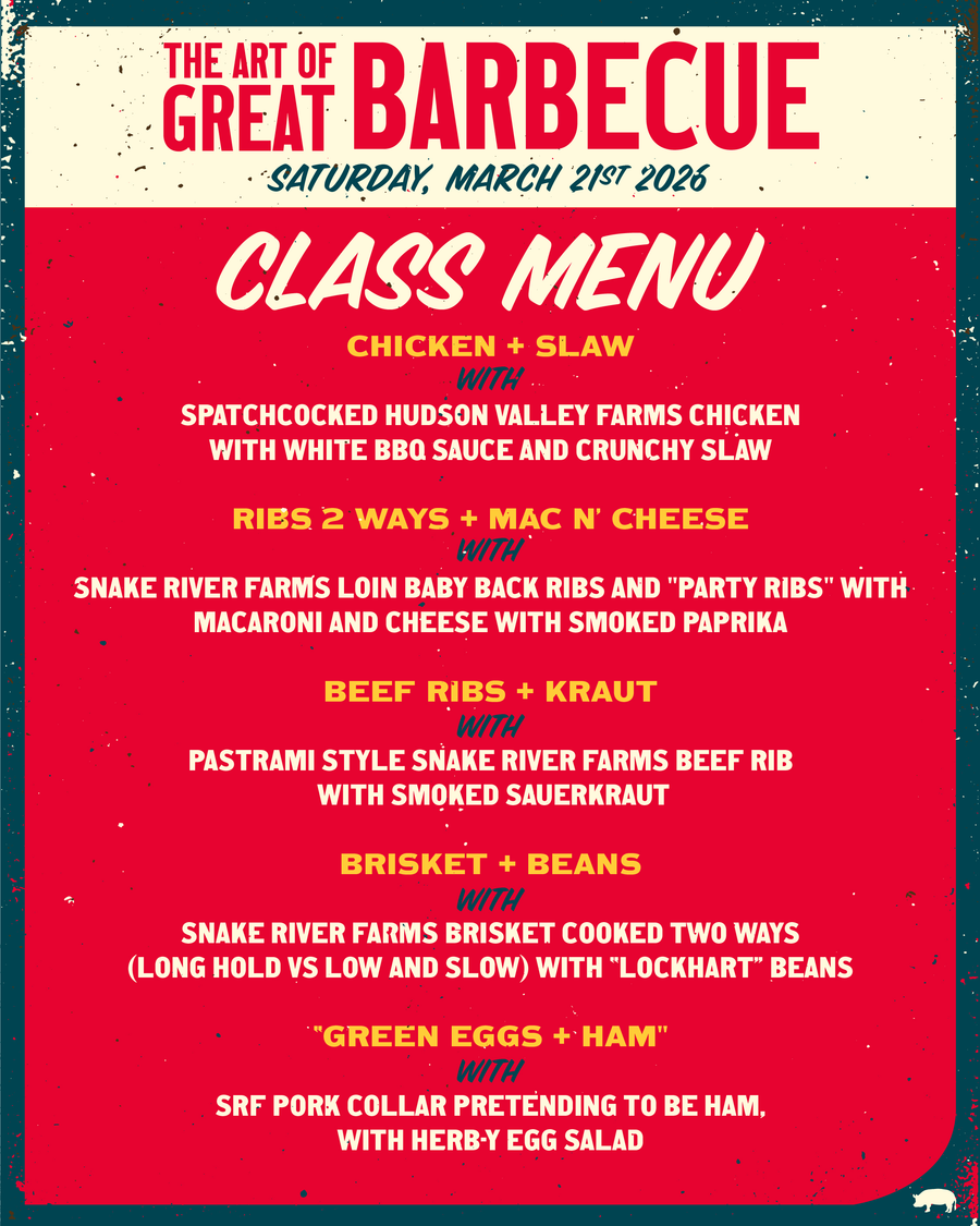 The Art Of Great Barbecue-March 21st 2026 9:30am to 5pm-ish.